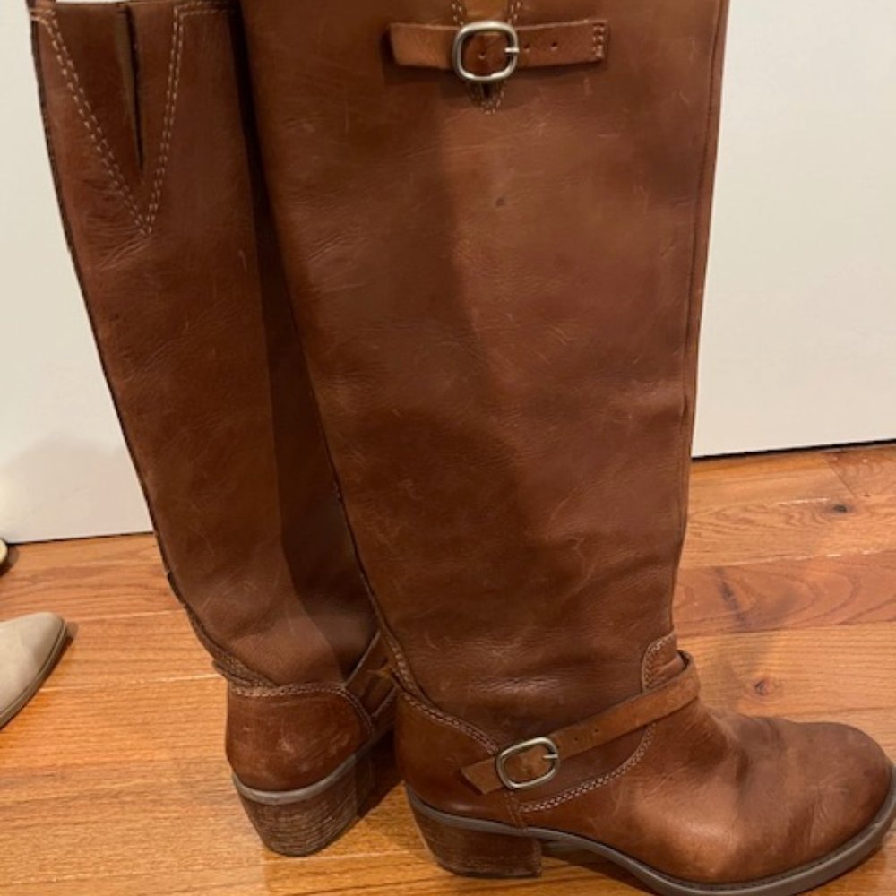 Lucky Brand Leather Riding Boots Size 8